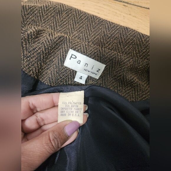 Paniz New York Women's Casual Brown Blazers Long Sleeve Lapel Open Front… - Picture 7 of 15